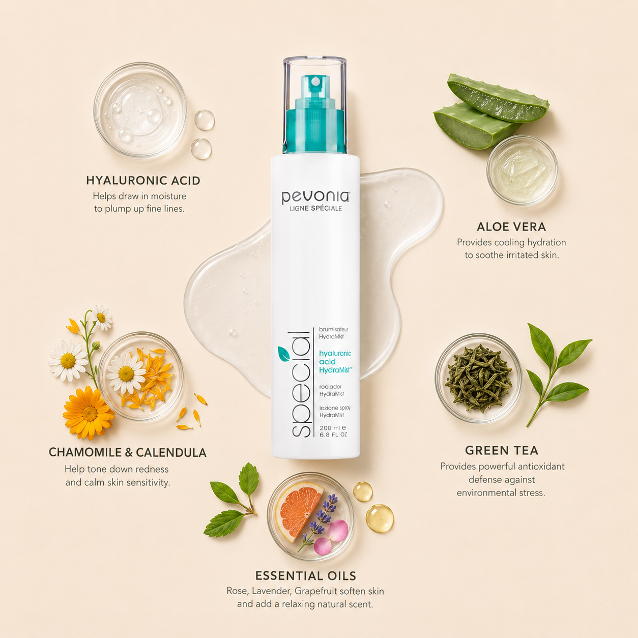 Pevonia Hyaluronic Acid HydraMist 200ML
