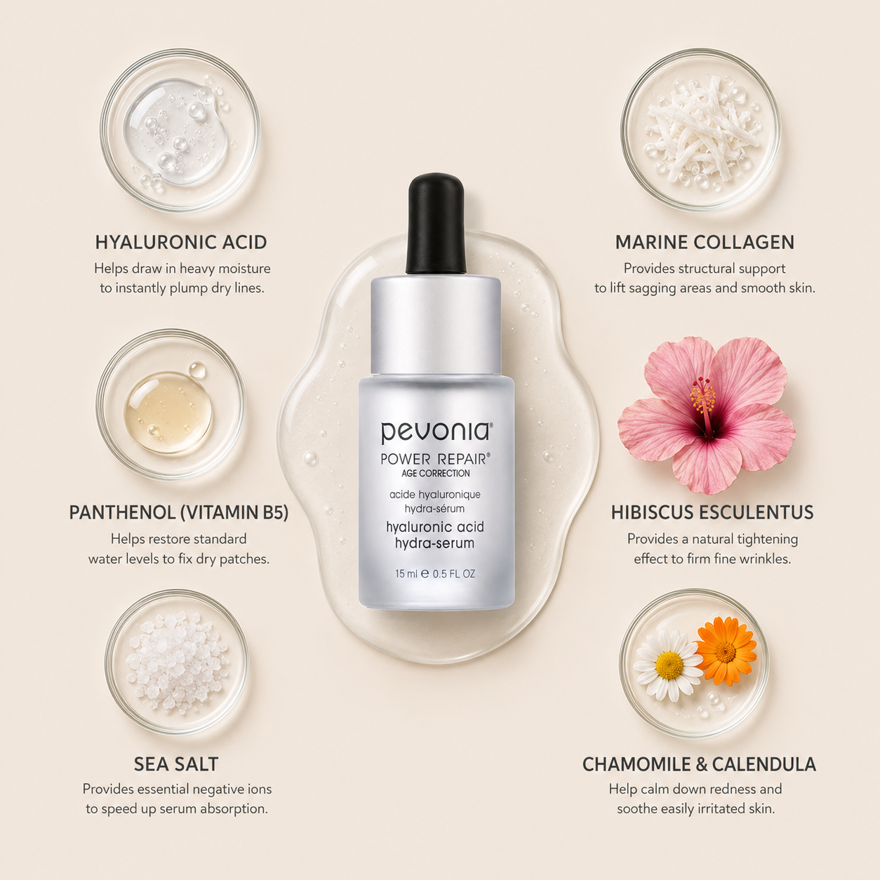 Pevonia Hyaluronic Acid Hydra-Serum 15ML