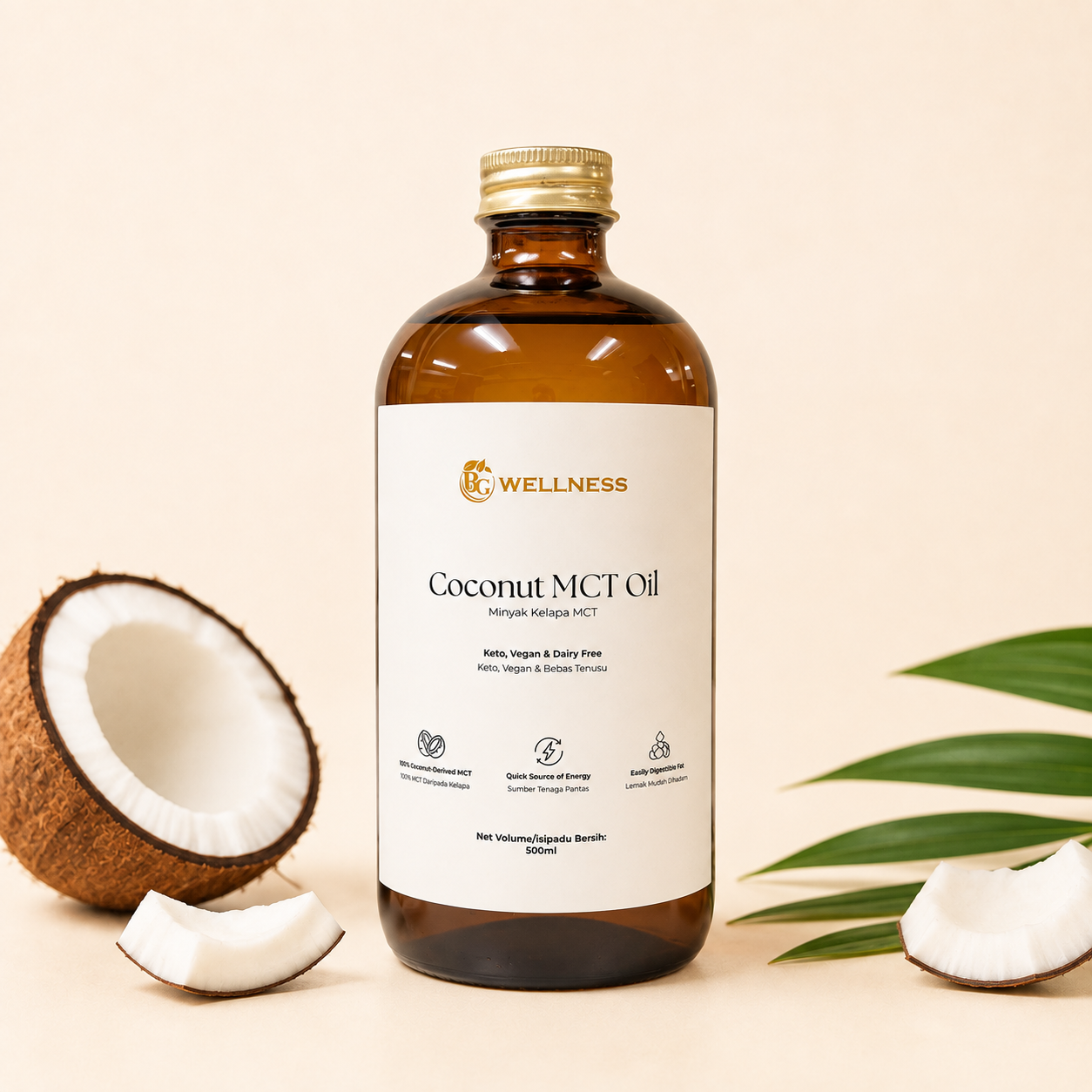 BG Wellness Coconut MCT Oil 500ML