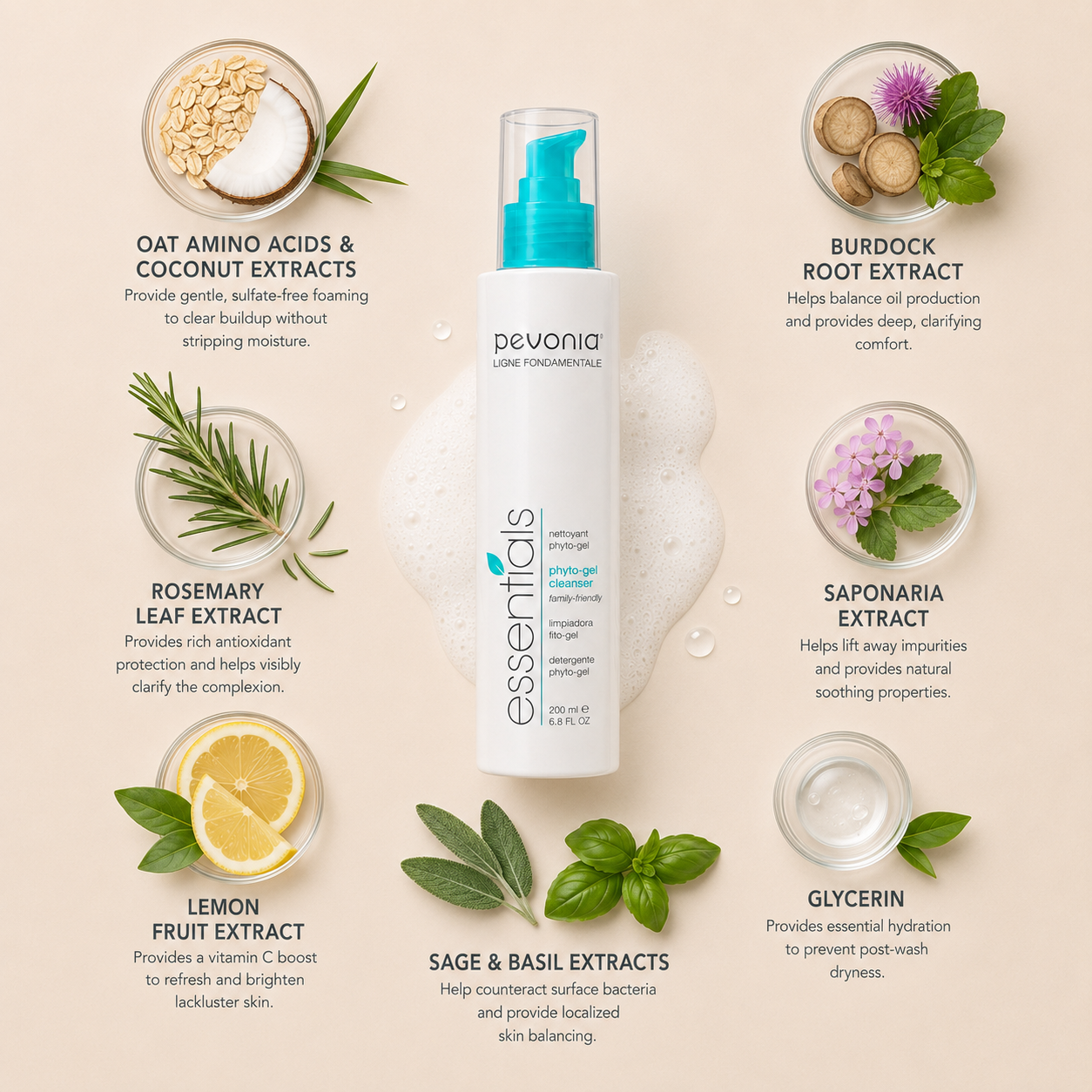 Pevonia Phyto-Gel Cleanser 200ML
