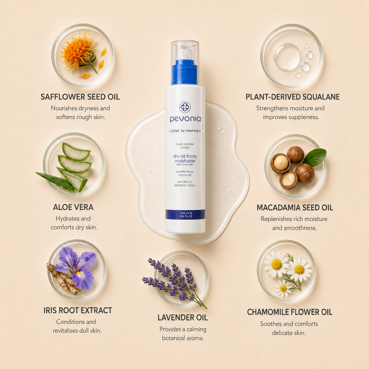 Pevonia Dry Oil Body Moisturizer 200ML