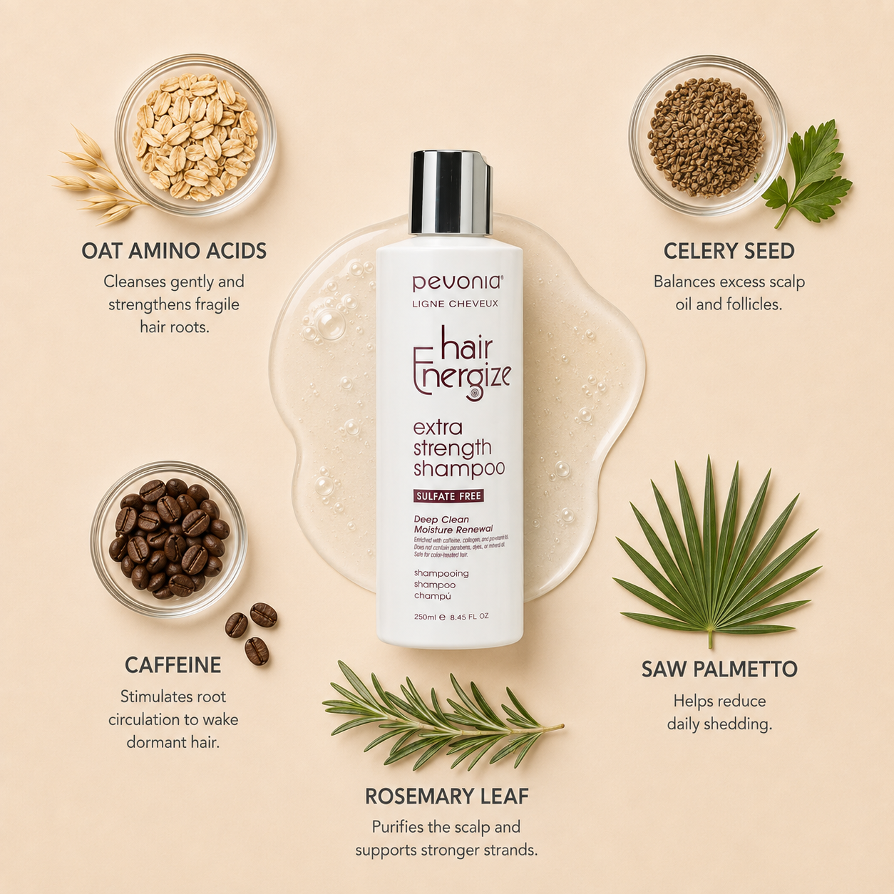 Pevonia Hair Energize Extra-Strength Shampoo