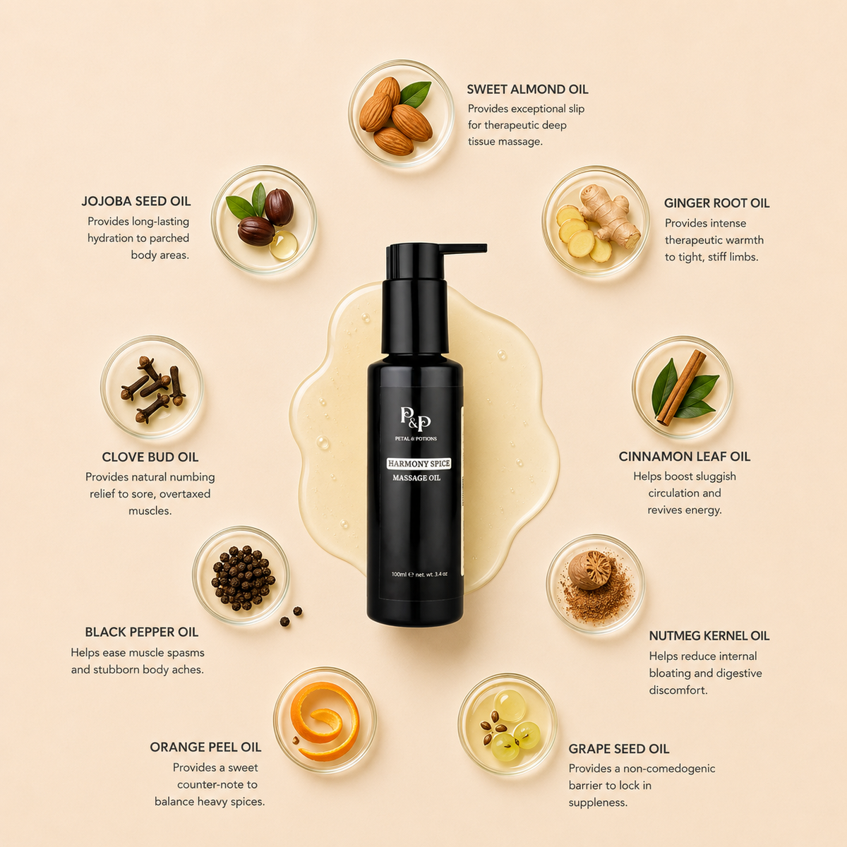 Petal & Potions Harmony Spice Body Oil 100ML
